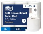 Papier toaletowy Tork Premium, 3w. biały, celuloza, 34,7 m, 42 rolek/op. system T4