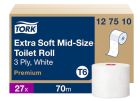 Papier toaletowy Tork Premium Extra compac, 3 w.biały, celuloza z makulaturą, 70m. 27 rolek/op. system T6
