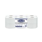 Papier toaletowy jumbo mini BulkySoft Premium, 2w,biały, celuloza,145m, 12 rolek