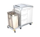 Wózek hotelowy TSH-0009 Splast zabudowany z szufladami i workiem na bieliznę