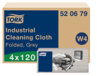 Czyściwo Tork Premium 520 włókninowe do zabrudzeń przemysłowych, 1w., szary, 120 szt/op, system W4