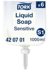 Mydło w płynie Tork do skóry wrażliwej 1l, system S1 Premium kremowe, bezzapachowe