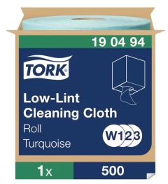 Czyściwo Tork włókninowe o niskiej pylności, seledynowe, 1w 180m. system W1