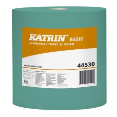 Czyściwo makulaturowe Katrin Basic XL  w średniej roli zielone 2 sztuki