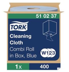 Czyściwo Tork włókninowe wielozadaniowe w roli, niebieskie, 1w. 152m.system W1/W2/W3