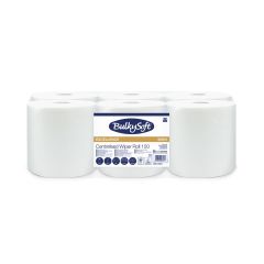 Ręcznik papierowy w roli centralnego dozowania midi BulkySoft Premium, 2w. biały, celuloza,150m, 6 rolek