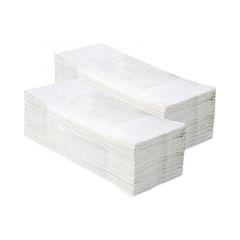 Pojedyncze ręczniki papierowe optimum ,białe, dwuwarstwowe, 3200 szt. (20 paczek po  160 szt.)