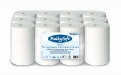 Ręcznik papierowy w roli centralnego dozowania mini BulkySoft Classic, 1 warstwa, długość 120 m. kolor biały, celuloza, 12 rolek/op.