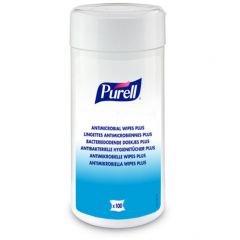 PURELL® Antimicrobial Wipes Plus Chusteczki do dezynfekcji powierzchni (opakowanie 100 sztuk)