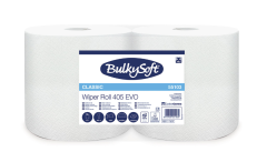 Czyściwo papierowe BulkySoft Classic 2w, 405 m, białe, celuloza, op.2 sztuki