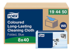 Czyściwo Tork włókninowe ściereczki wielorazowe niebieskie 38x30 cm W8