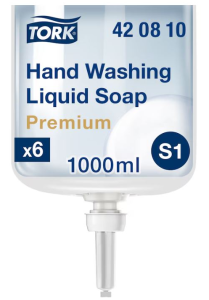 Mydło w płynie Tork 1l, system S1 Premium bezbarwne, bezzapachowe