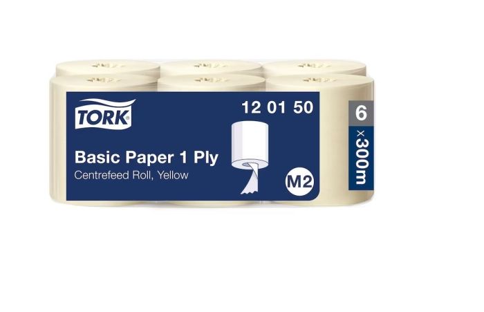 Czyściwo Tork papierowe do podstawowych zadań, żółte makulatura, 1w 300m, M2