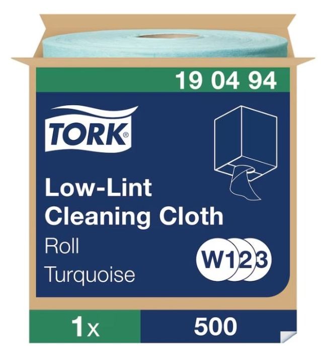 Czyściwo Tork włókninowe o niskiej pylności, seledynowe, 1w 180m. system W1