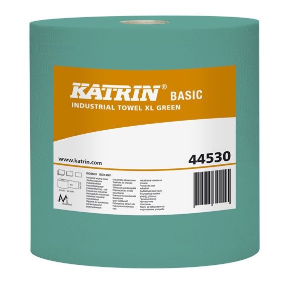 Czyściwo makulaturowe Katrin Basic XL w średniej roli zielone