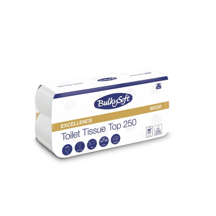 Papier toaletowy BulkySoft Excellence,3w. biały, celuloza, długość 29m, 72 rolki/op.