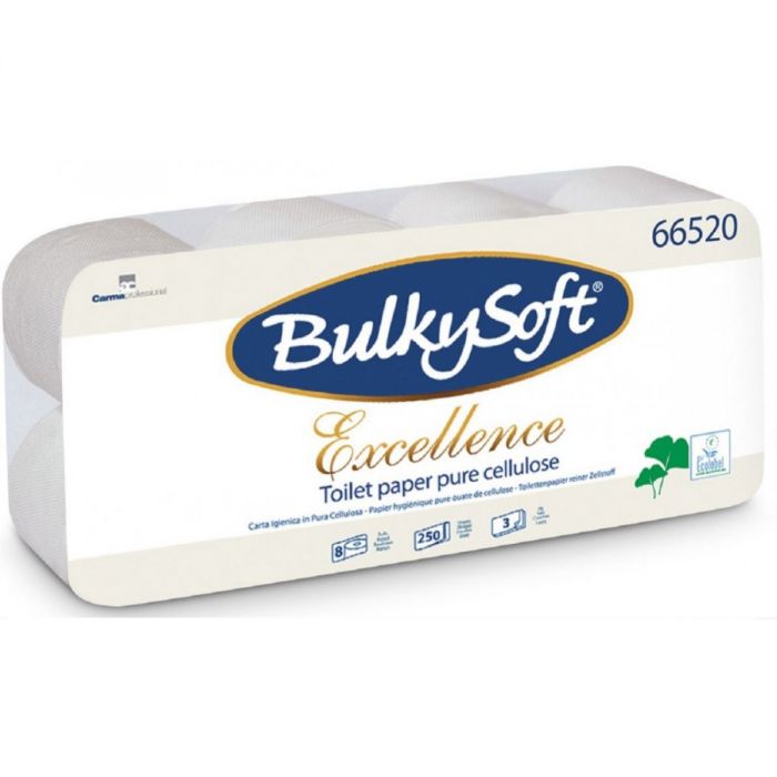 Papier toaletowy BulkySoft Excellence,3w. biały, celuloza, 29 m, 8 rolek