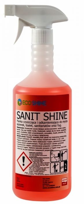Sanit Shine - Pianka czyszcząco-odkamieniająca do toalet i łazienek