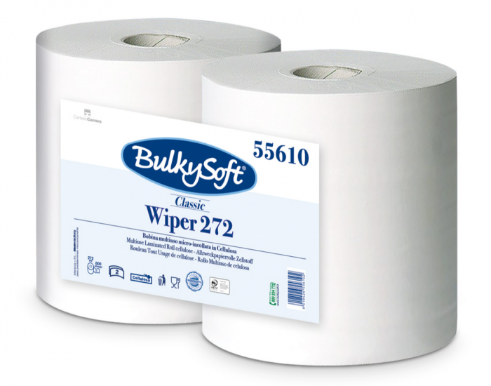 Czyściwo papierowe BulkySoft Classic 2w. 272 m. białe, celuloza 1.op 
