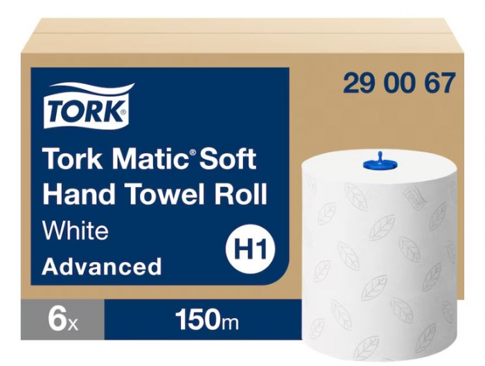 Ręcznik papierowy w roli Tork Matic® Advanced biały miękki 
