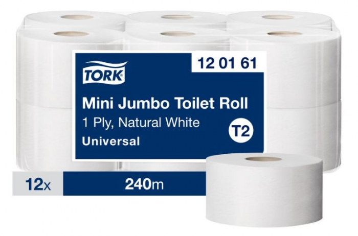 Papier Toaletowy Tork Universal Mini Jumbo średnia rolka szary 