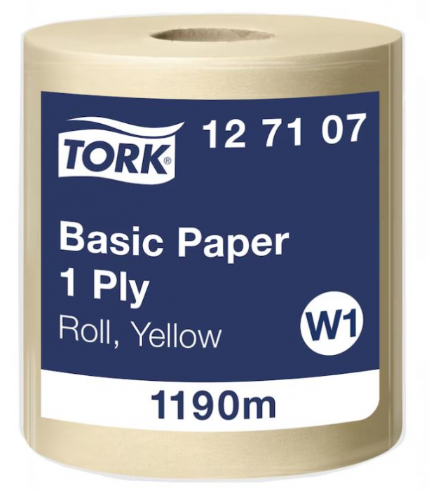 Czyściwo papierowe Tork do podstawowych zadań, 1-warstwowe, żółte